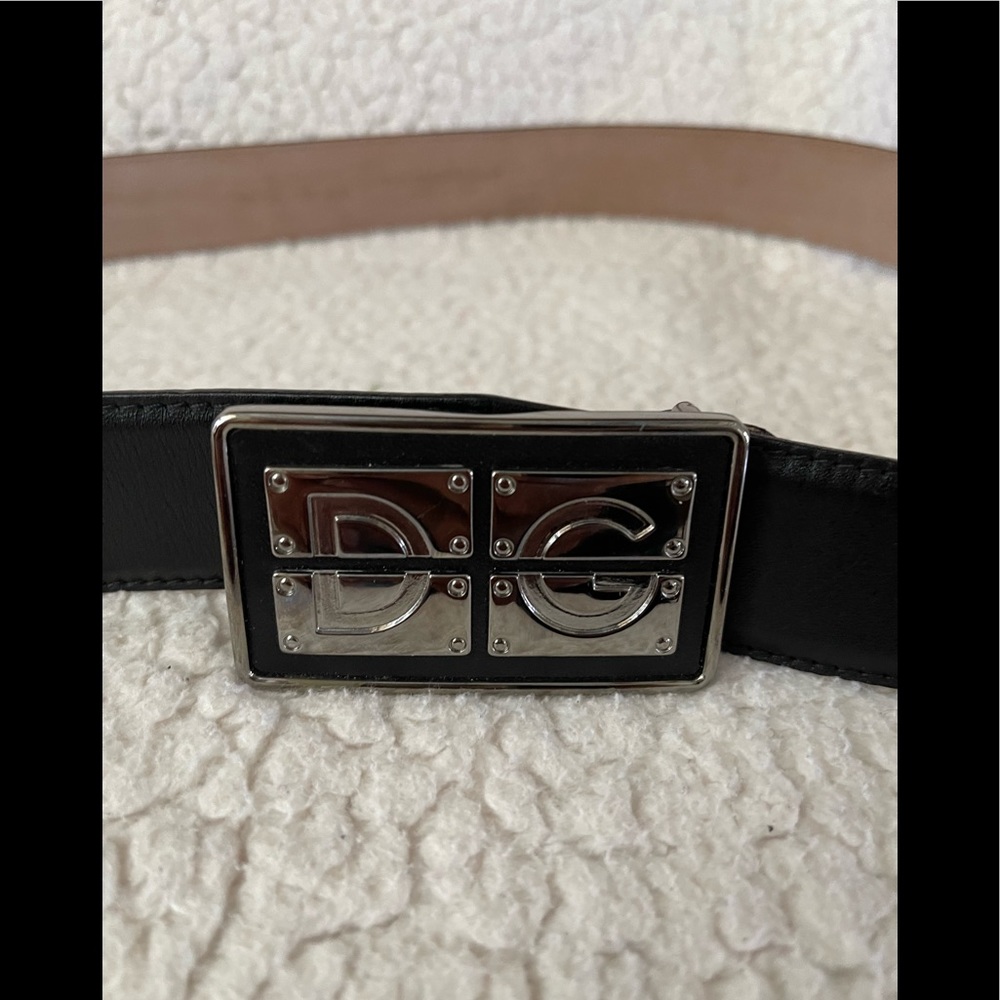 Dolce Gabbana Black Leather Belt